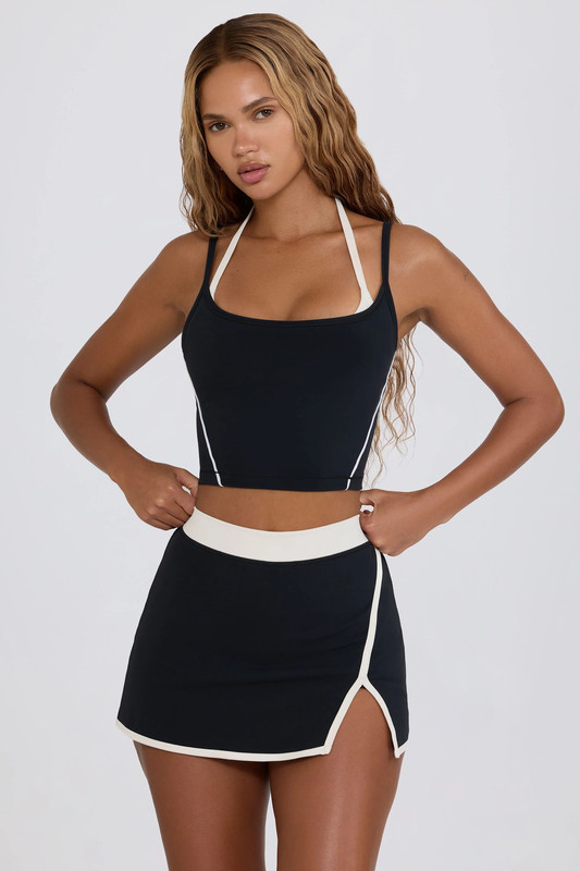 Soft Active Mini Skort in Black - Size:L